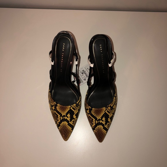 ZARA Snakeprint Pointed Toe Stiletto - Picture 3 of 4